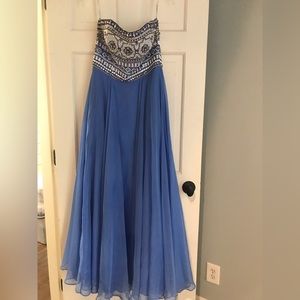 Beautiful beaded strapless gown!